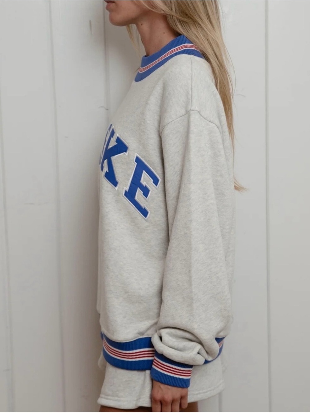 PARKE Oversized Crewneck Sweatshirt Boardwalk Varsity Mockneck S/M - Picture 4 of 8